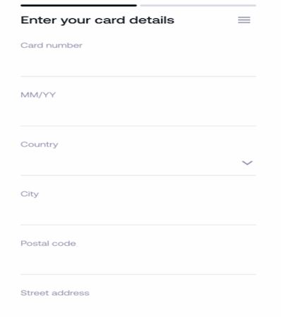 カード詳細を入力